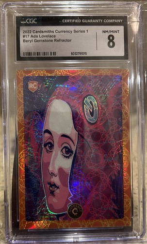 2022 Cardsmiths Currency Series 1 ADA LOVELACE #17 Beryl Gemstone 113/149 CGC 8