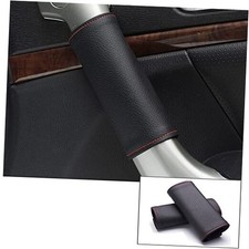 Car Grab Handle Cover,Soft Car Handle Protector,Car Grip Gloves,PU Red Stitches