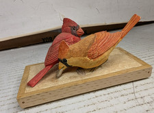 Śliczny vintage ptak papier ciężar szklane oczy