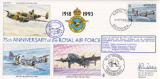 Chinook ZA684 FLOWN Cover: RAF(75)17 RAF 75th Anniversary + OC 27Sqn Signed