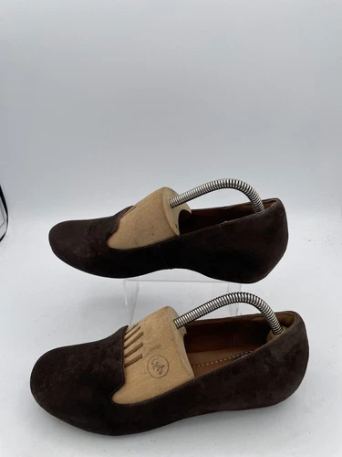 Mocassini Clarks slip on ballerine donna taglia 6 5M marrone pelle scamosciata usura