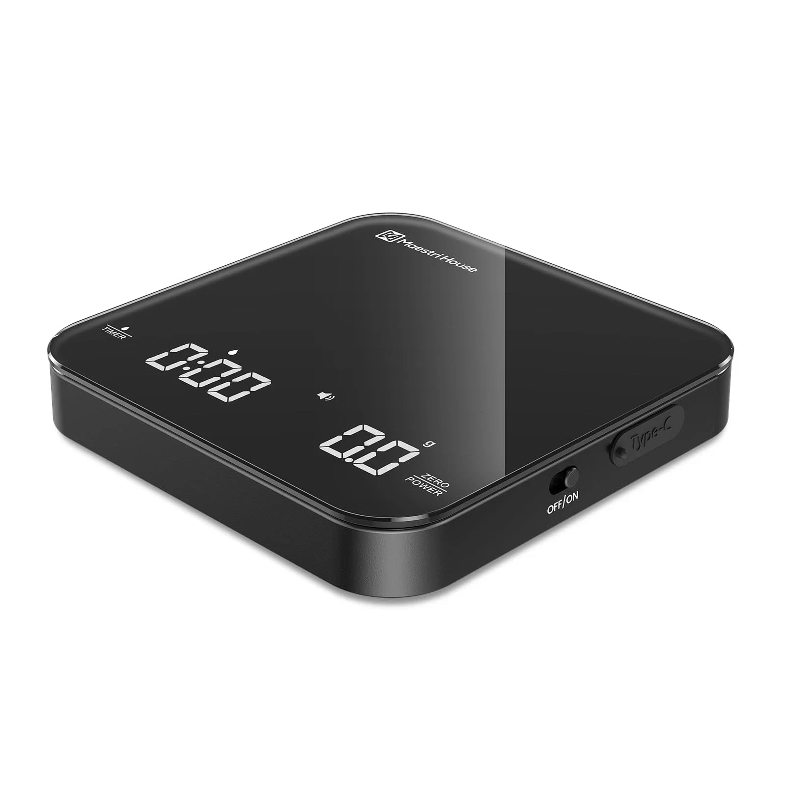 Rechargeable Mini Coffee Scale with Timer Maestri House Espresso Scale 2kg/0....