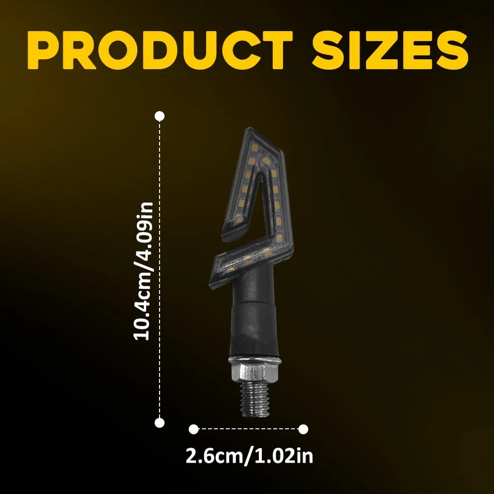 Indicador de señal de giro LED luz ámbar intermitente ámbar al ras motocicleta universal M Foto 2 de 4