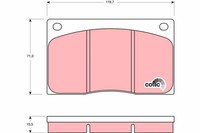 Bremsbelagsatz Scheibenbremse Cotec TRW GDB585 FüR Jaguar Daimler Xjsc 81 XJ 40