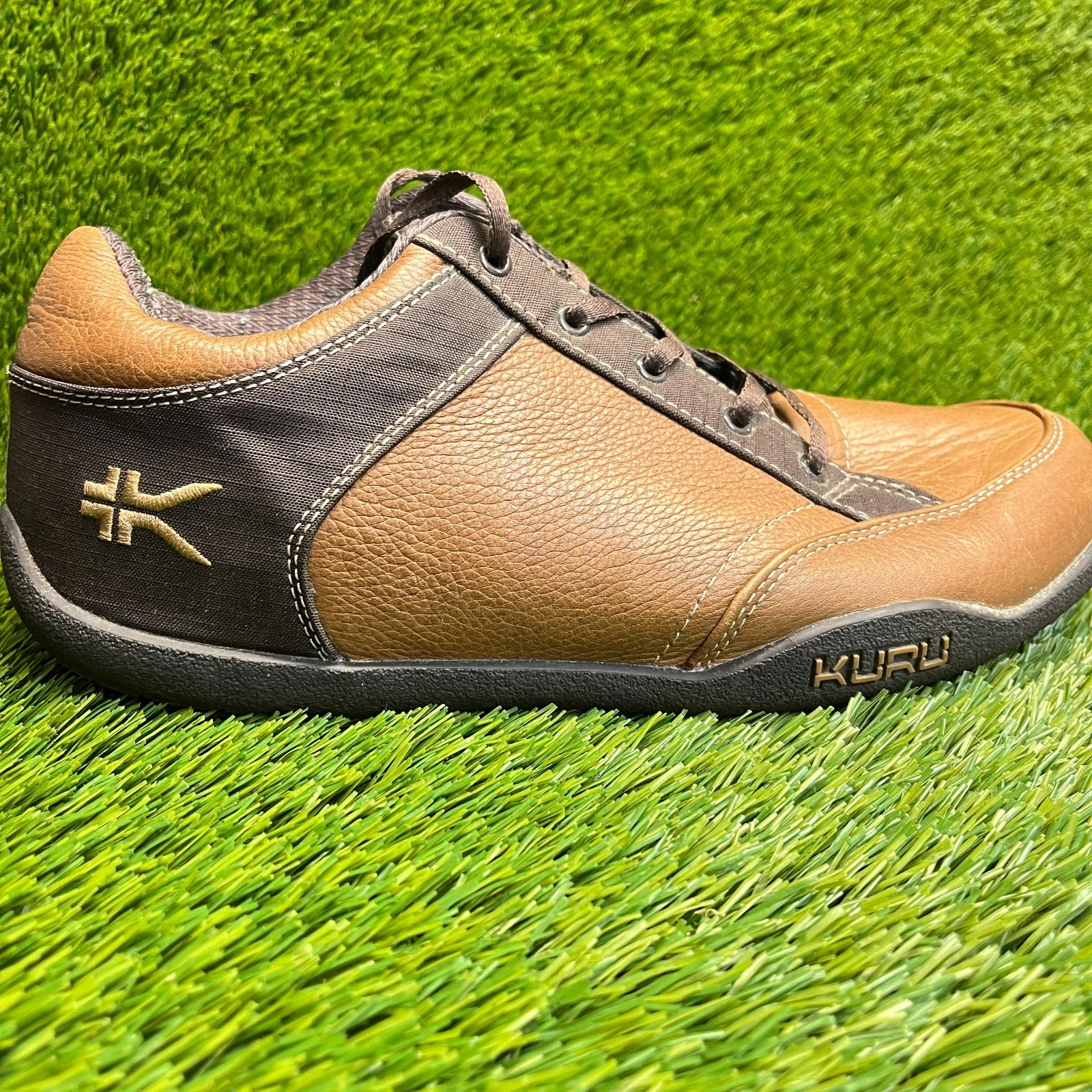 Kuru Pika Mens Size 10.5 Brown Athletic Leather Trail Hiking Shoes Sneakers