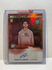 2024-25 Panini NBA Hoops Hot Signatures Trentyn Flowers Auto #HSR-FLW Clippers