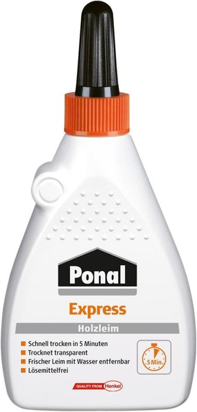Ponal Express Holzleim Transparent Schnell Trocknend Wasserfest Flasche 120G-image