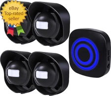 Driveway Alarm-328Ft Long Range Wireless Driveway Alarm Weatherproof Outdoor Mot