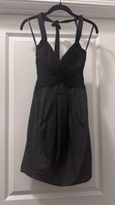 BCBG Bubble Lattice Halter Little Black Dress Size 0 Cocktail Formal Holiday NWT