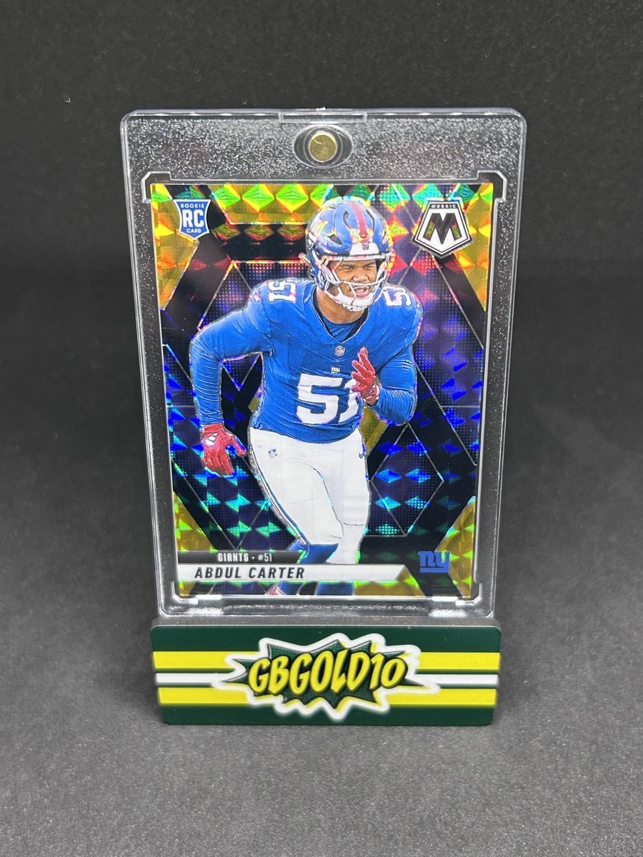 2025 Panini Mosaic Abdul Carter Black Gold /8 Rookie RC Giants | eBay