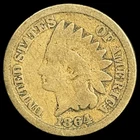 1864 Indian Head Cent - Antique United States of America 1c Penny Coin