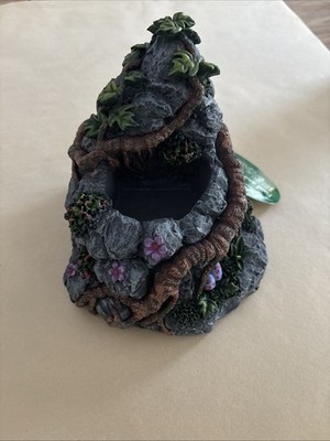 Exotic Reptile Cafe Food/Water Bowl for Small Pet Hand Painted Rainforest Corner