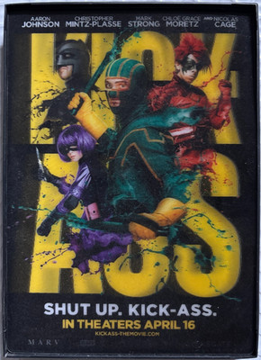 KICK-ASS 3D Holograph promo in 5''x7'' glass & plastic frame