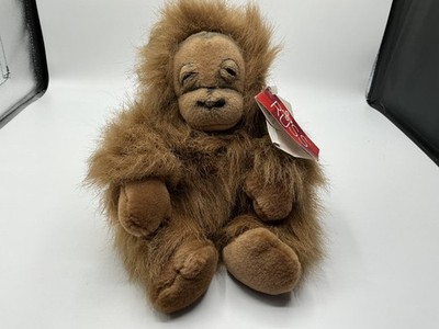Russ Berrie ''Bongo'' Orang-Utan-Affe Stofftier 9 Zoll & Etikett Heartcraft Sammlung 