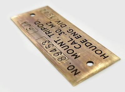 B29 B24 ラジオマン用灰皿　ww2 大戦 1919A4 M2 Tripod Data Plate 1942 Houde Engineering Brass