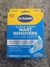 Dr. Scholl's Clear Away Wart Removers Seal  Heal Bandage 12 Discs EXP 08/26