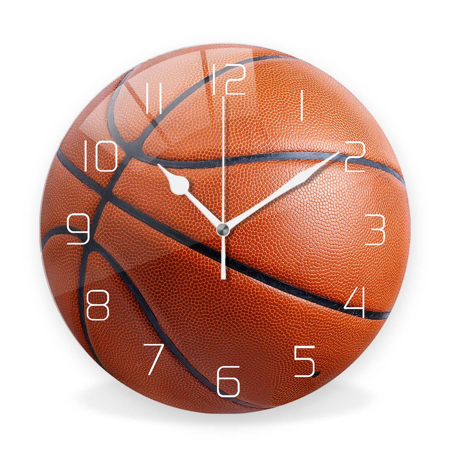 9.8 inch Basketball Pattern Sport Theme Wall Clock Silent Non-Ticking