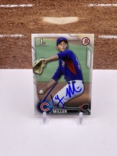 2016 Bowman Draft Tyson Miller SIGNED IP Auto #BD-58 GTP Chicago Cubs
