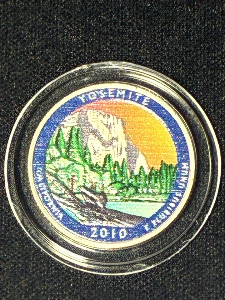 Yosemite 2010p America The Beautiful Colorized Washington Quarter UNC  - Image 3 of 4