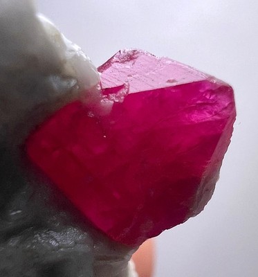 70 Ct. Well Terminated Blood Red Ruby Crystal On Matrix - Jagdalek, AFG