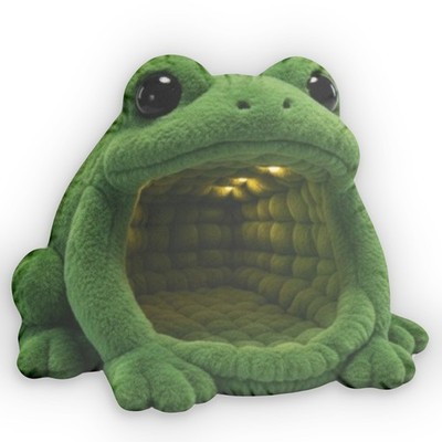 Giant Frog Lounger Plush Cushion Custom Shaped Pillow | Frog