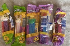 Lot Of 5 Pez Dispensers - Easter Spring Bunnies, Lambs  Chicks New