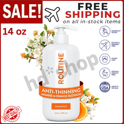 Routine Wellness Anti-Thinning Shampoo for Thinning Hair, with Biotin, Pea Pepti