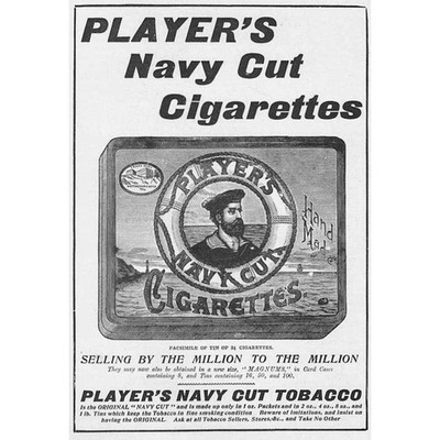 PLAYER'S NAVY CUT ZIGARETTEN Viktorianische Werbung 1897