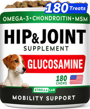 Glucosamine for Dogs W/Chondroitin - Hip  Joint Supplement for Dogs W/Omega-3 F