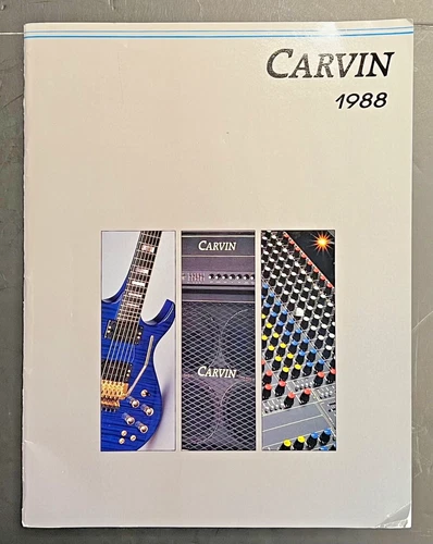 Vintage 1988 CARVIN Illustrated Catalog MUSICAL GUITARS AMPLIFIERS SOUND SYSTEMS