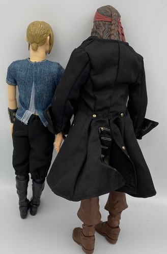 Pirates Of The Caribbean Captain Jack Sparrow & Elizabeth Swann Figures Dolls - Picture 6 of 11