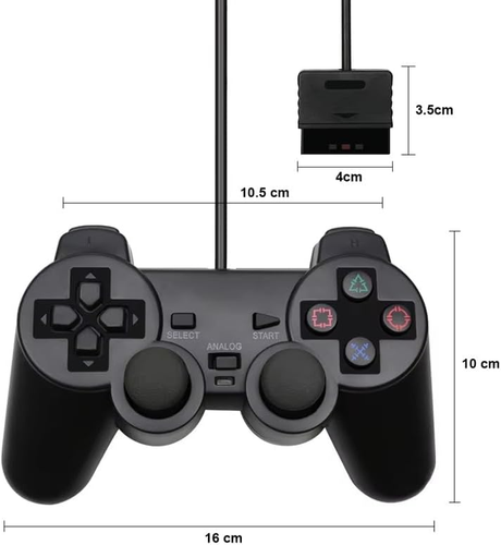 Wired Controller for PS2 Double Shock Vibration Gamepad for Sony Playstation 2 - Picture 3 of 13