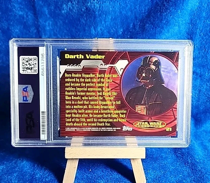 2001 Star Wars Evolution Topps Foil #21 Darth Vader PSA 9 POP 4 None Higher   - Image 2 of 3