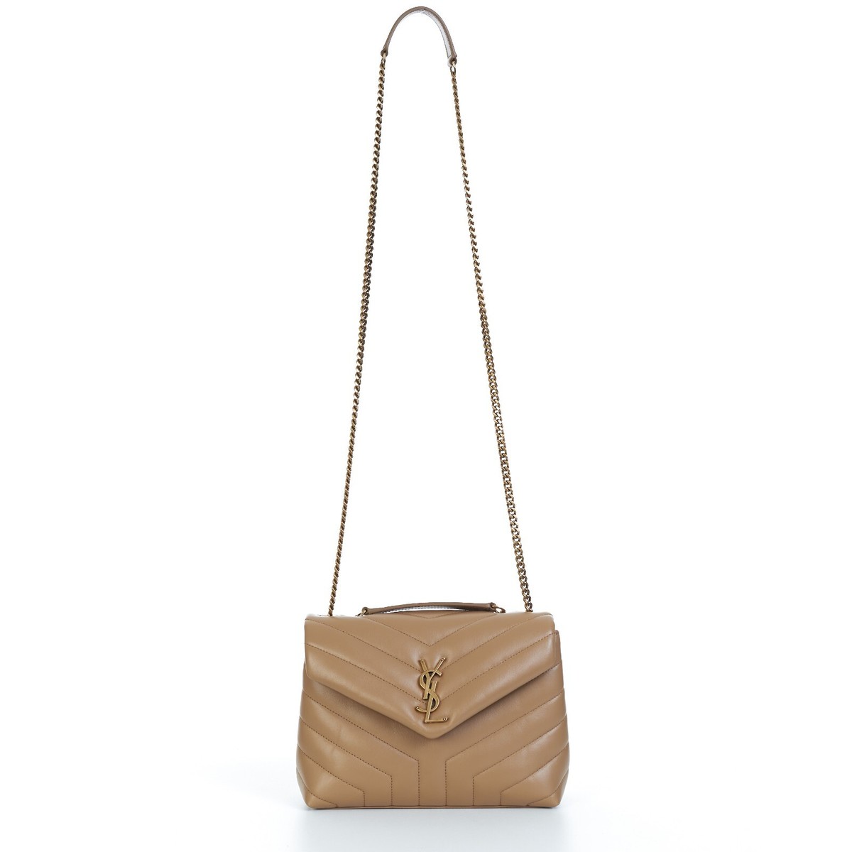 SAINT LAURENT 2950$ Loulou Small Chain Bag In Tan Quilted 