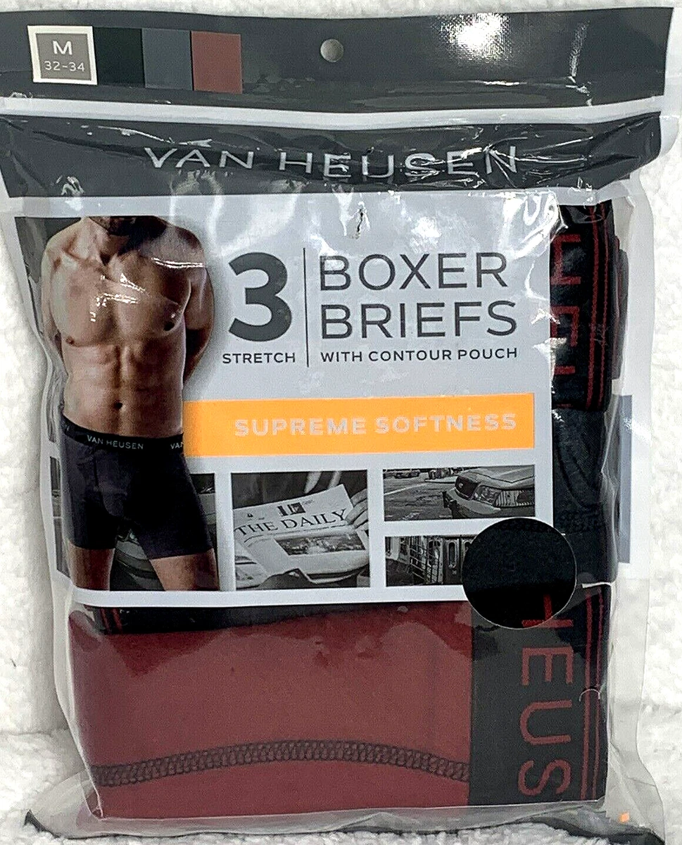 Van Heusen Men's Boxer Briefs Medium 3-Pack With Contour Pouch