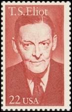 US 2239 Literary Arts T S Eliot 22c single MNH 1986