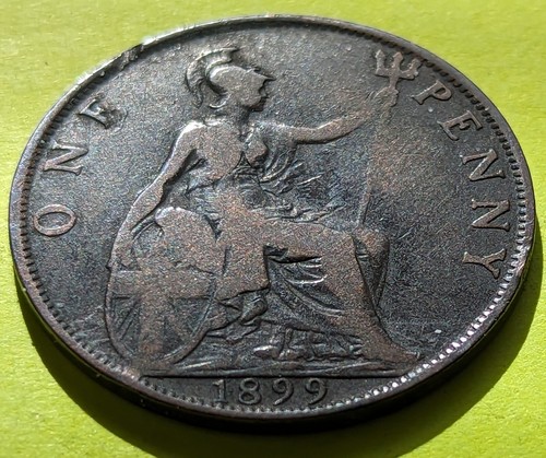 1899 Großbritannien One Penny ausländische Münze