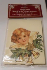 SHACKMAN COLLECTION PACKAGE OF 6 ANGEL-FACE NOTE CARDS WITH ENVELOPES