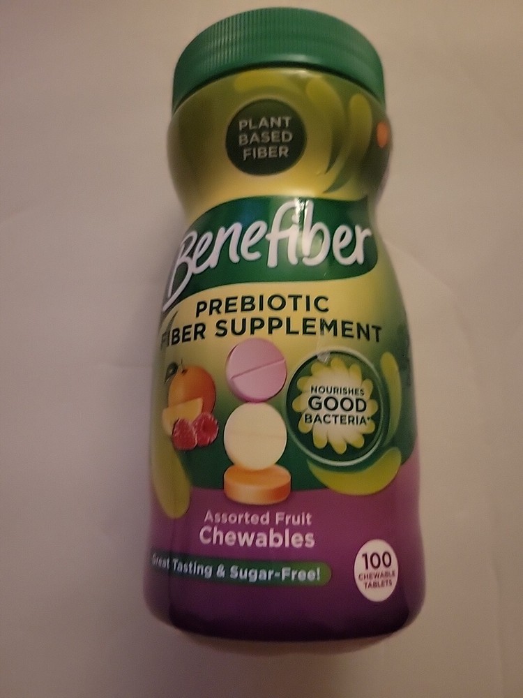 Benefiber Prebiotic Fiber Assorted Fruit Flavors - Chewables 100 Tablets