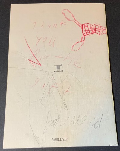 VTG Rust Craft Birthday Card 11 Pages Anthropomorphic Bear Psychoanalysis Test - Picture 7 of 7