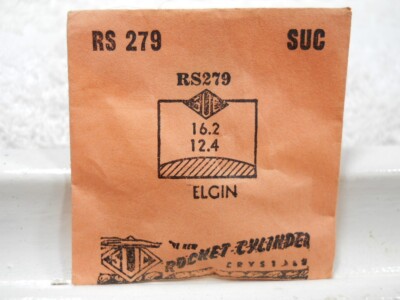 SUC RS279 Watch Crystal Fit Elgin 5032 - 16.2 x 12.4 mm - Replacement / Repair