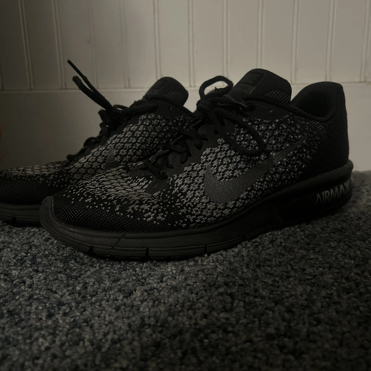 Size 10.5 Nike Air Max Sequent 2 Black eBay