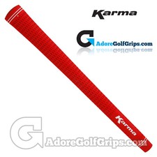 Karma Velour - Standard Size - Round - Golf Grips - Red x 3