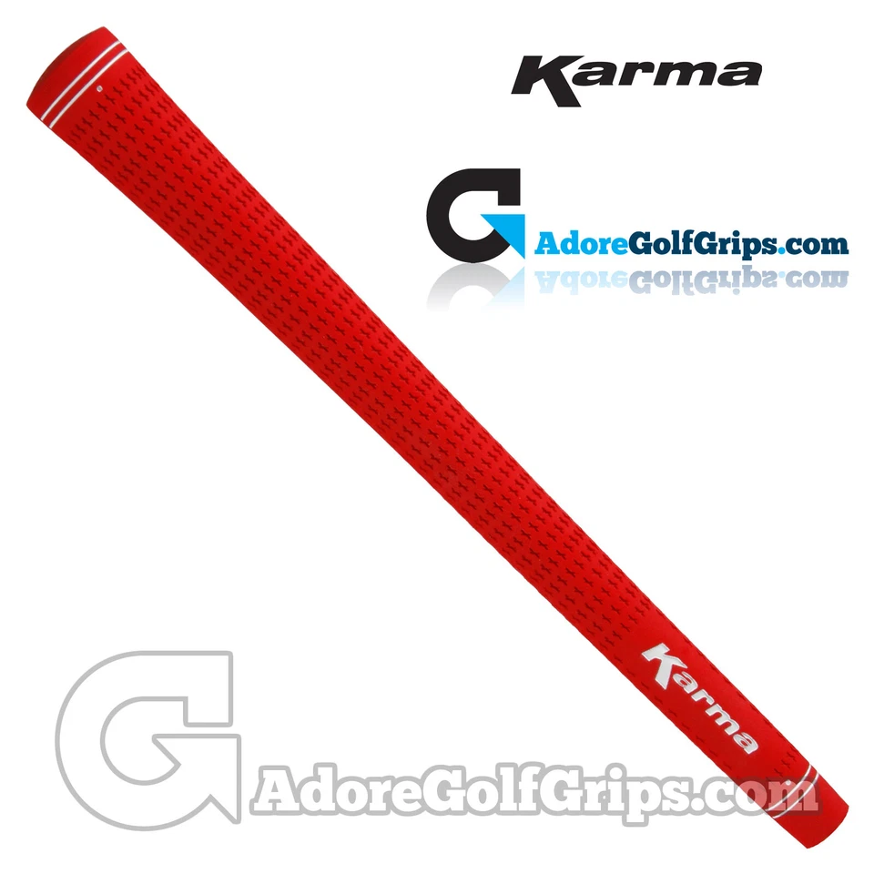 Karma Velour - Standardgröße - rund - Golfgriffe - rot x 1