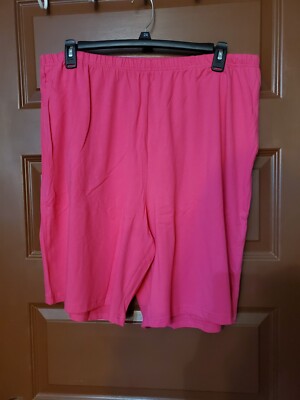 Easy Essentials Pink Cotton Shorts With Pockets Size 2X