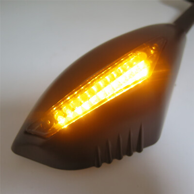 Smoke & Mirrors 6こ HongK LED Matte Black W/ Smoke Lens Mirror For Ninja500/ZX7R/ZX6R