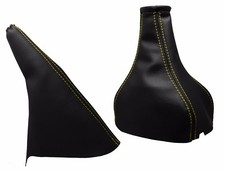 OPEL ASTRA F (91-97) Schaltsack Schaltmanschette + Handbremssack - Genäht Gelb