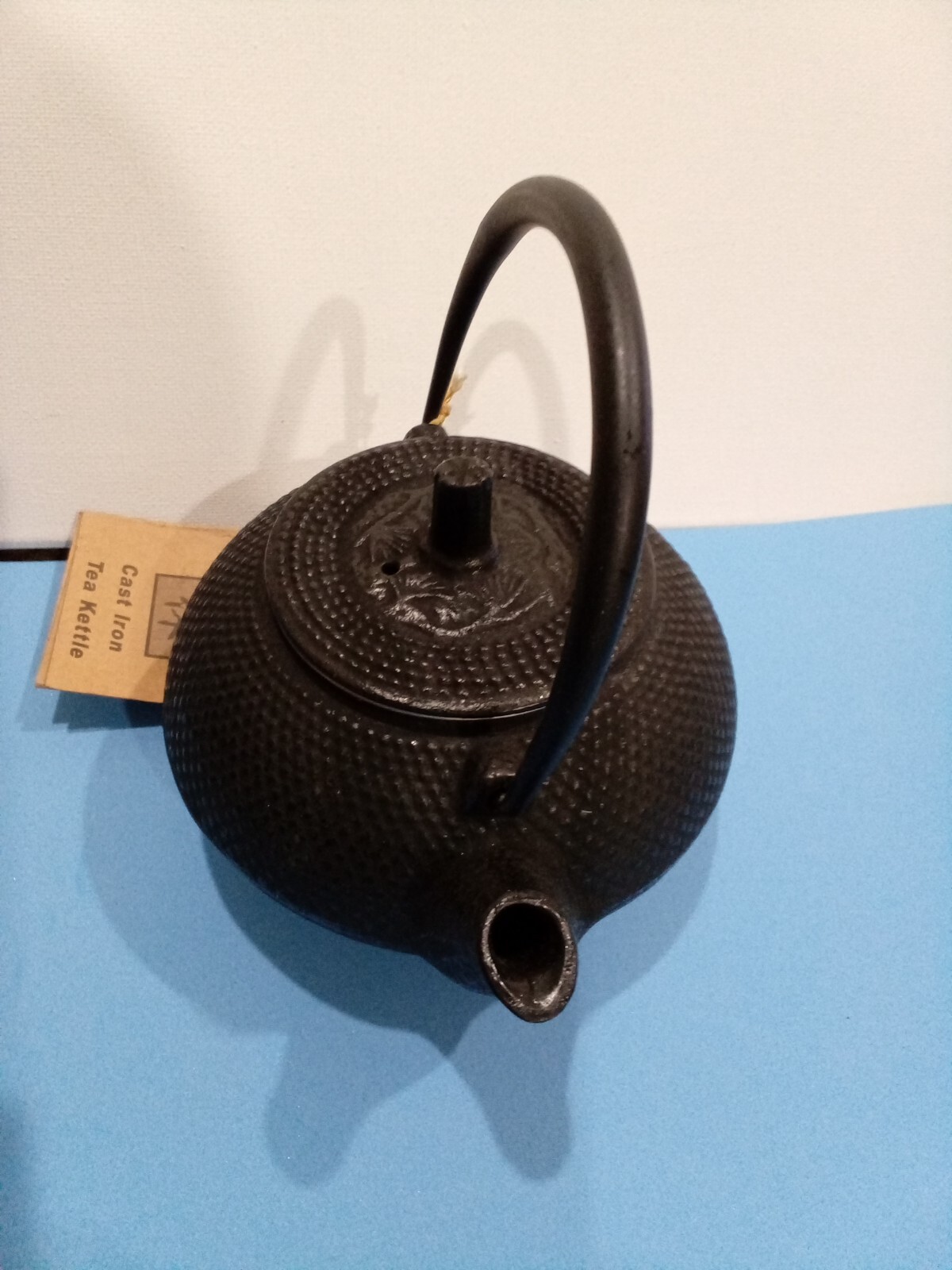 Rikyu Cast Iron Tea Kettle Japanese Tea Pot Black Brand new Ribbed