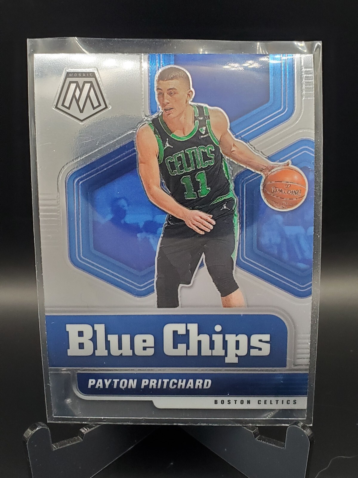 Payton Pritchard 2020-2021 Panini Mosaic Blue Chips RC #13 Celtics