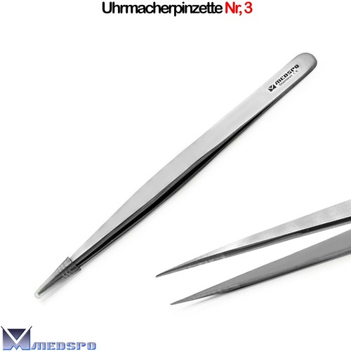 Uhrmacherpinzette Uhrmacher Präzisions Splitterpinzette Schmuck Pinzette Nr 3 - Imagen 1 de 4